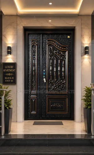 Armored Security Italian Copper Cast Door - Bible Design