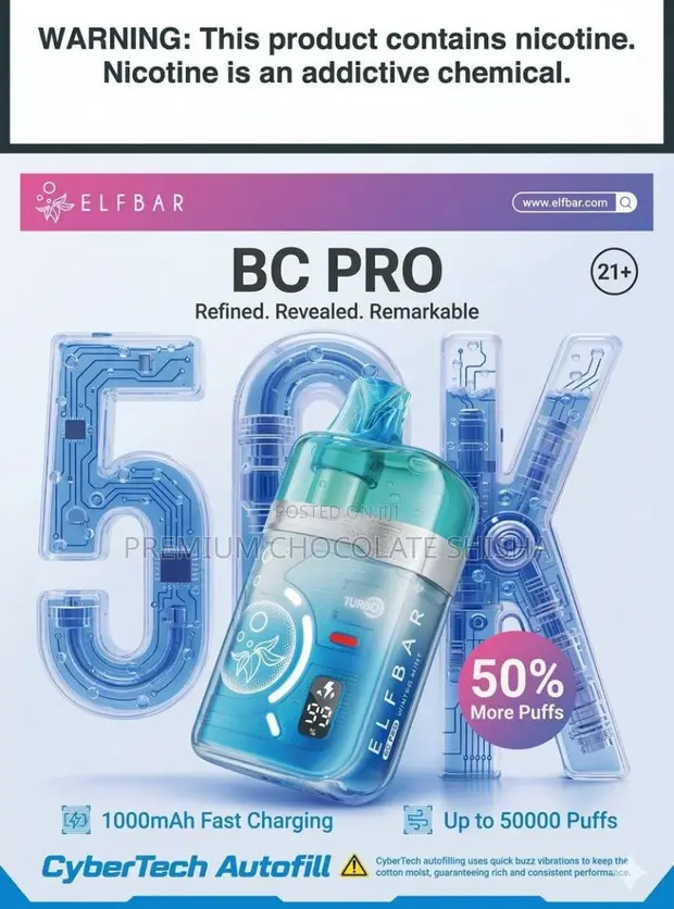 EB Create BC Pro 50K Puffs Rechargeable Disposable Vape - Strawberry Kiwi - 1