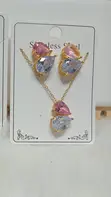 Luxury Crystal Heart Necklace & Earrings Set | Stainless Steel - 2