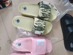 Unisex Leather Slides Slippers - Multicolor