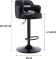 Leather 360 Adjustable Bar Stools - Set - 2