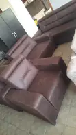 Leather Sofa Chair Set - Brand New - 1