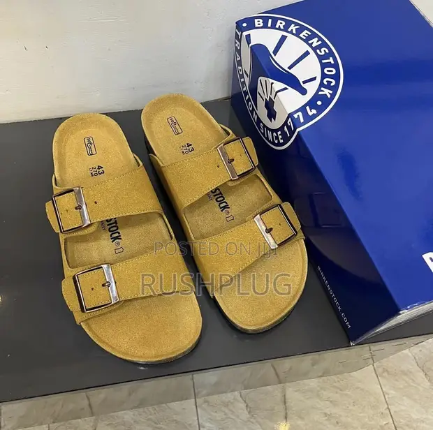 Birkenstock Luxury Slides - Brown Leather/Suede - 1