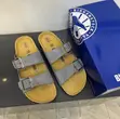 Birkenstock Luxury Slides - Brown Leather/Suede - 4