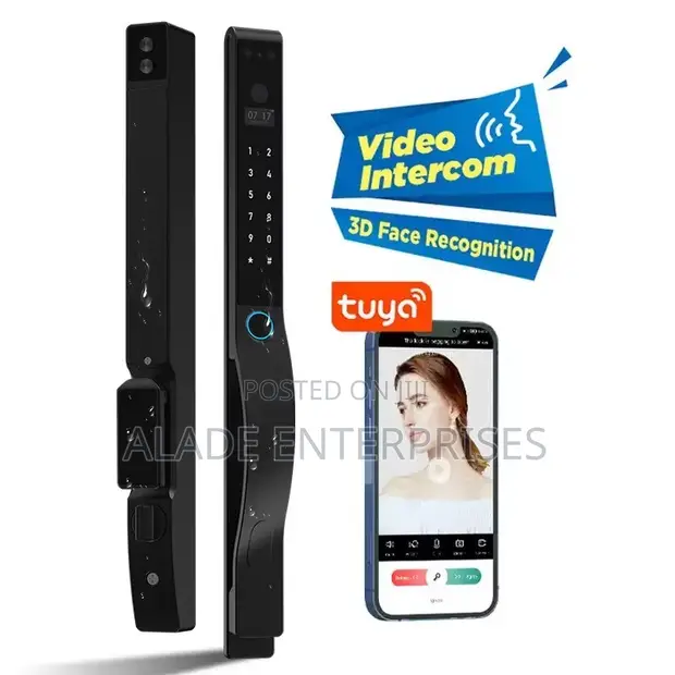 Heavy-Duty Aluminum Smart Lock: Face, Fingerprint, Card, Password - 1