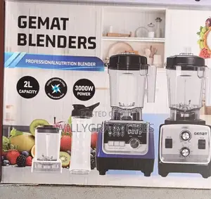 Gemat 3000W Commercial Blender with 2L Jug & 8 Blades