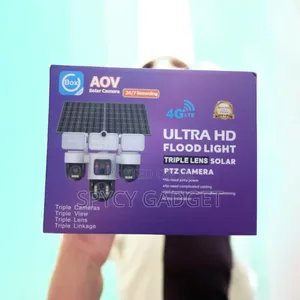 Ultra HD 4G PTZ Triple Lens Solar Camera with 3 Floodlights