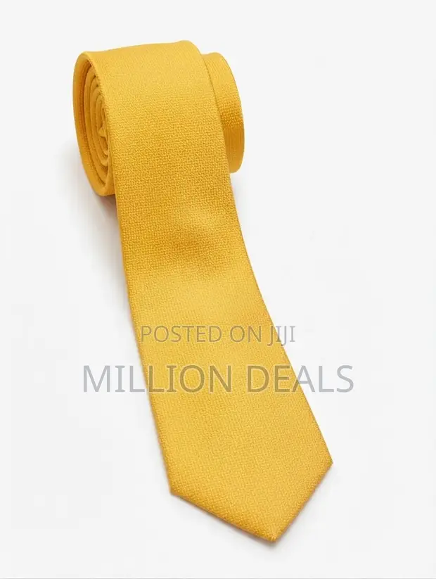 Classic Men's Corporate Yellow Necktie - 1