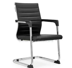 Black Leather Office Visitor Chair