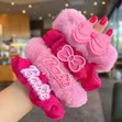 Cute Fluffy Barbie Hair Ties Set - 2