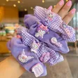 Cute Fluffy Barbie Hair Ties Set - 5