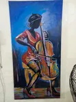 Acrylic on Canvas Painting (Violist) - 1