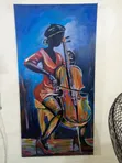Acrylic on Canvas Painting (Violist) - 2