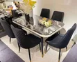 Luxury Marble Dining Table and 6 Chairs - 1