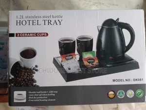 Hotel Tray with 2 Mugs and 1 Kettle