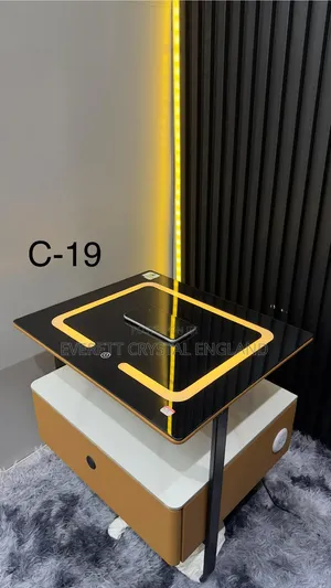 Modern Side Table with Wireless Charging