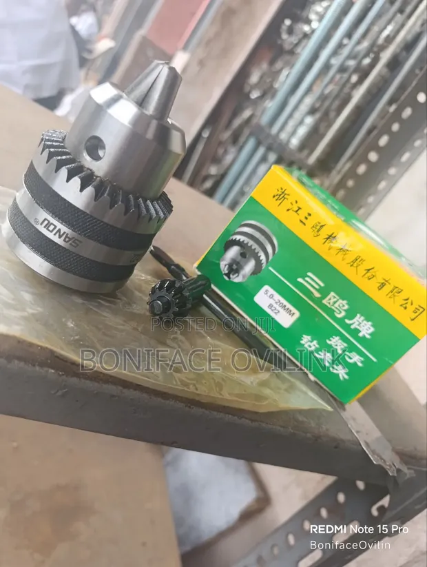 SAN OU Heavy-Duty Key-Type Drill Chuck (M20 / B22) - 1