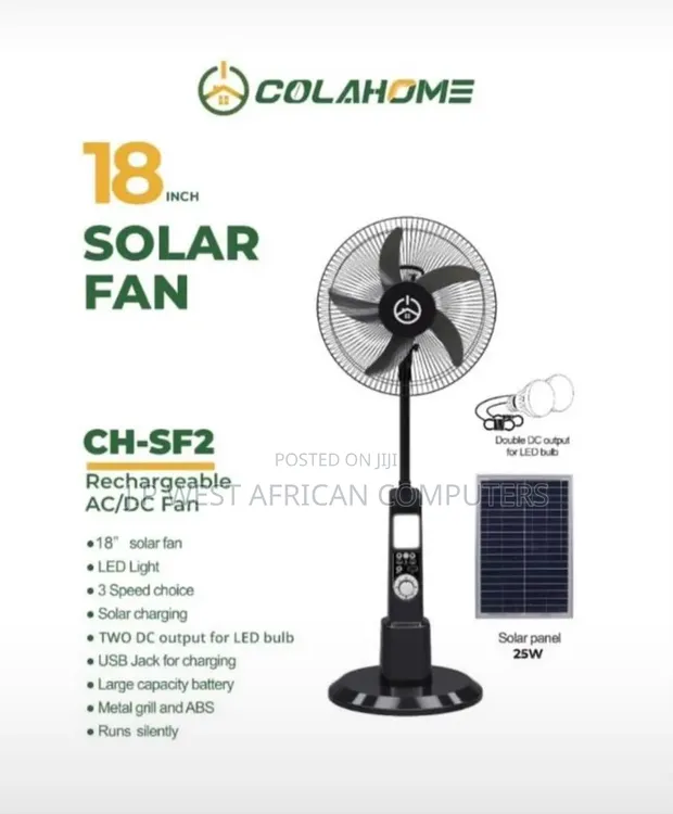 Cola Fan Mai Amfani Da Hasken Rana 18 Inches - 1