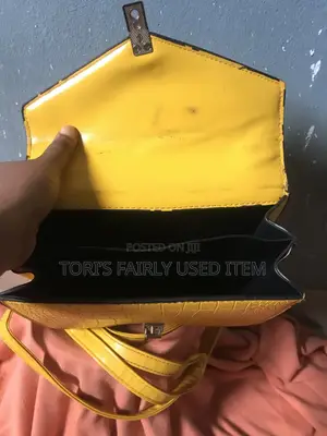 Bb Handbag - Medium, Yellow, Genuine Leather