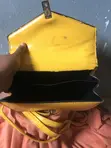 Bb Handbag - Medium, Yellow, Genuine Leather - 1