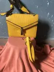 Bb Handbag - Medium, Yellow, Genuine Leather - 2