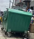 Heavy-Duty Green Commercial Wheelie Garbage Bin - 1