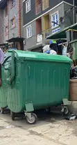 Heavy-Duty Green Commercial Wheelie Garbage Bin - 2