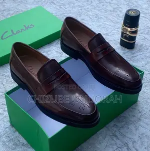 Clarks Premium Leather Loafers - Black