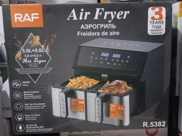 RAF 2-Compartment Smart Digital Air Fryer 5L+5L - 1
