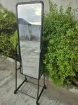 Long Standing Mirror with Rack - 1