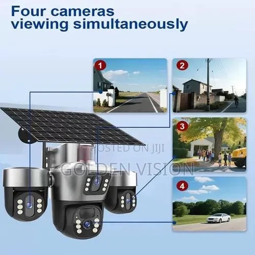 12MP 4G Solar CCTV Camera with 4 Lenses & PTZ - 1