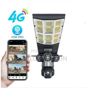AiSolar Camera + Lighting 3-Lens, 4G SIM Motion Detection