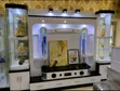 Luxury Modern TV Wall Unit with Blue RGB LED & Wine Display - 1