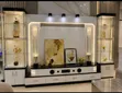 Luxury Modern TV Wall Unit with Blue RGB LED & Wine Display - 2