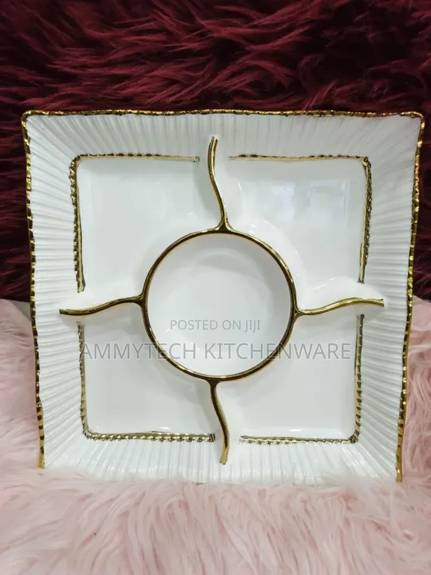 Classic Square Divided Serving Platter - 1