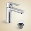 Vado Vala Maracay Basin Mixer with Click Clack Pop-Up Waste - 2