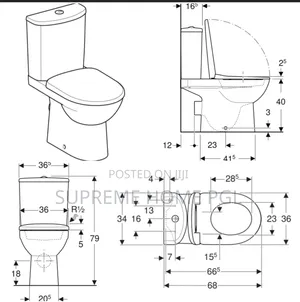 Geberit Selnova WC Mai Tsayawa a Ƙasa
