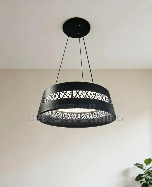 Black LED Pendant Light for Dining Table - 1