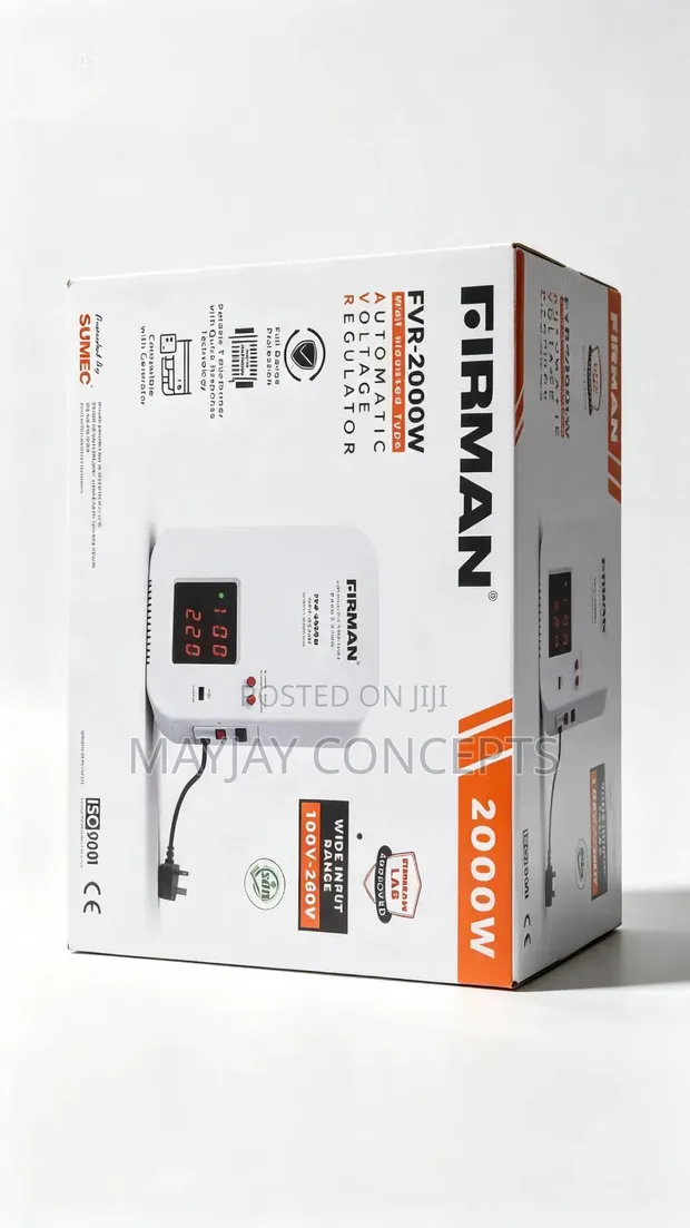 FIRMAN FVR-2000W Wall-Mounted Stabilizer | 2KVA AVR Protector - 1