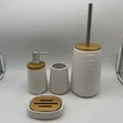 Ceramic 4-Piece Bathroom Accessories Set - 1