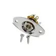 Guitar Output Jack Plate 6.35mm Oval (Silvery) - 4