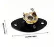 Black Electric Guitar Output Jack Socket 6.35mm Oval with Plate - 2