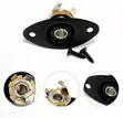 Black Electric Guitar Output Jack Socket 6.35mm Oval with Plate - 3