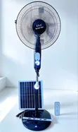 DSG Solar Rechargeable Fan with LED Bulb & Remote - 2