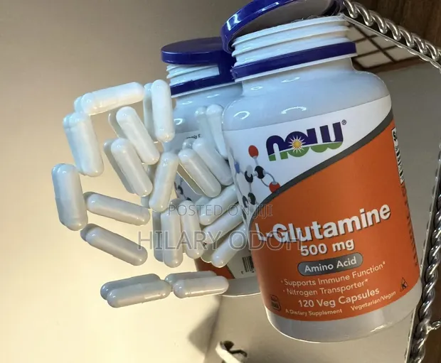 NOW Foods L-Glutamine, 500 Mg, 120 Veg Capsules - 1