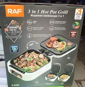 Raf 3-in-1 Hot Pot Grill - 2.5L - 1800W