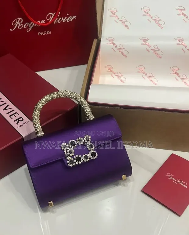 Luxury Crystal Flower Buckle Satin Top Handle Bag - 1
