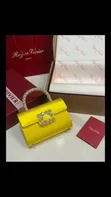 Luxury Crystal Flower Buckle Satin Top Handle Bag - 4