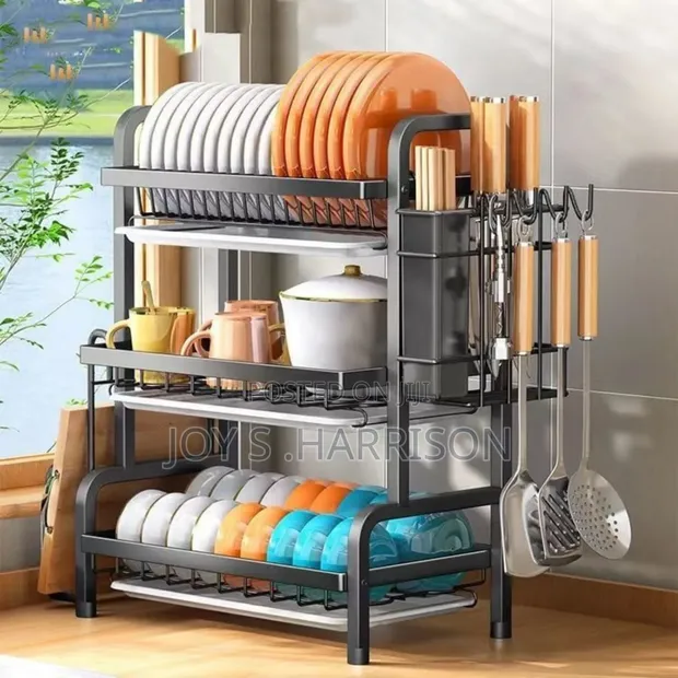 3-Layer High-Quality Rust-Resistant Plate Rack - 1