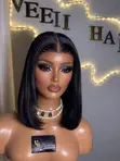 10" Super Double Drawn Bob Wig with 5x5 Closure - 1